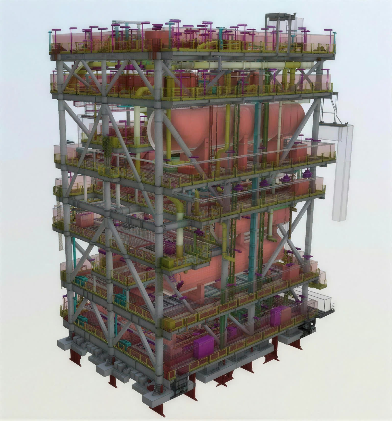 Scan-to-BIM model of an industrial structure